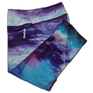 Reebok 3/4 Workout Low-rise Tights Purple Storm Women's sz Lg